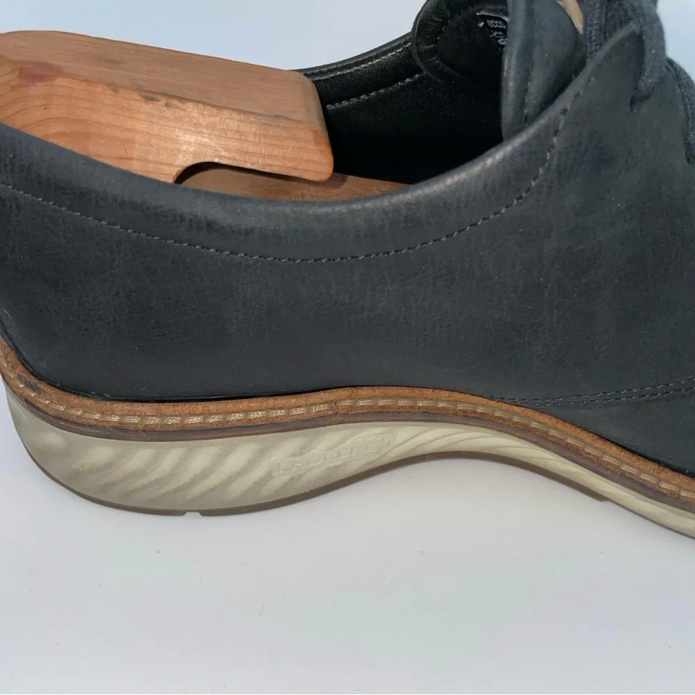 Men's Black Leather Derby Shoes - Classic‎ Lace-Up